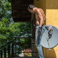 Laying tiles
