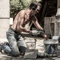 Laying tiles